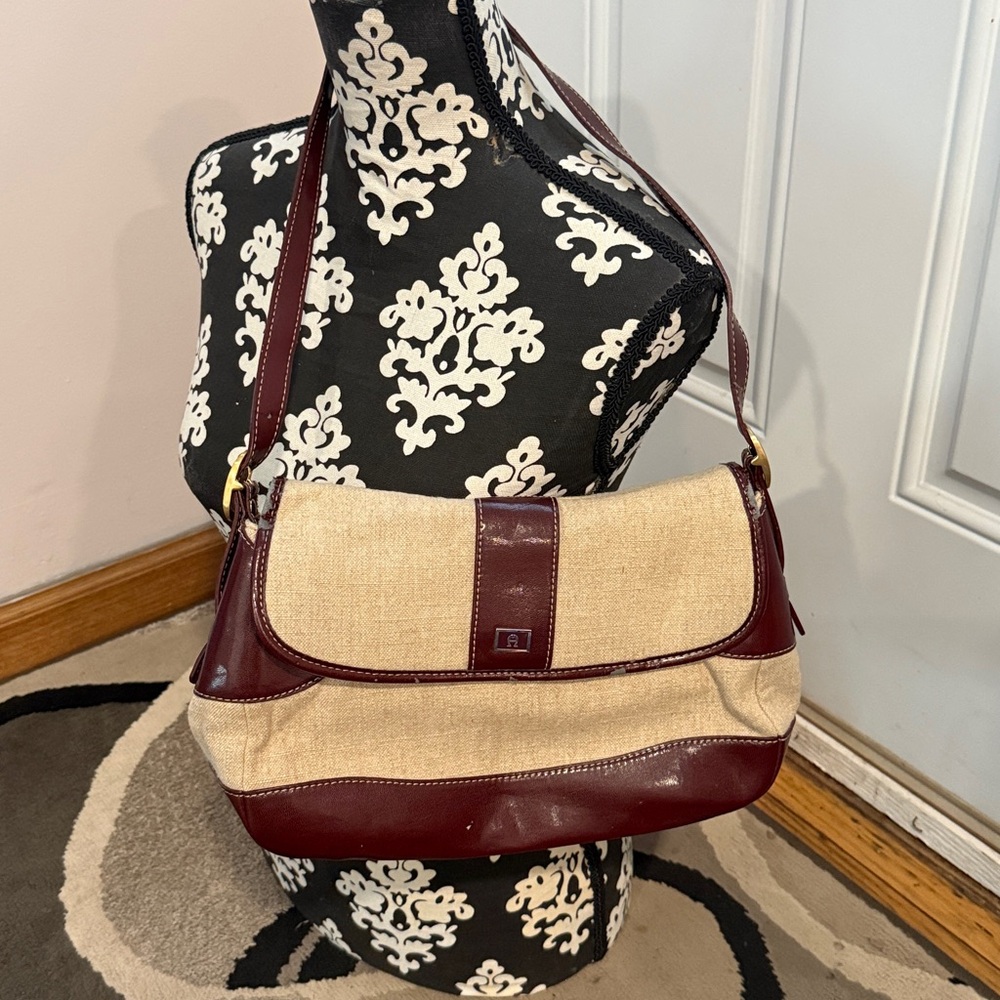 ETIENNE AIGNER Beige & Brown Classic Shoulder Bag